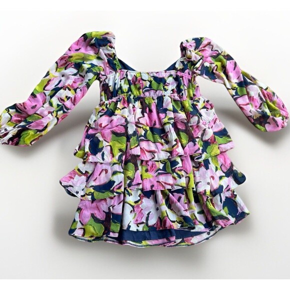 Abercrombie & Fitch Dresses & Skirts - Abercrombie & Fitch Dress  Size M Tiered Chiffon Babydoll Floral Y2K Boho Hippie